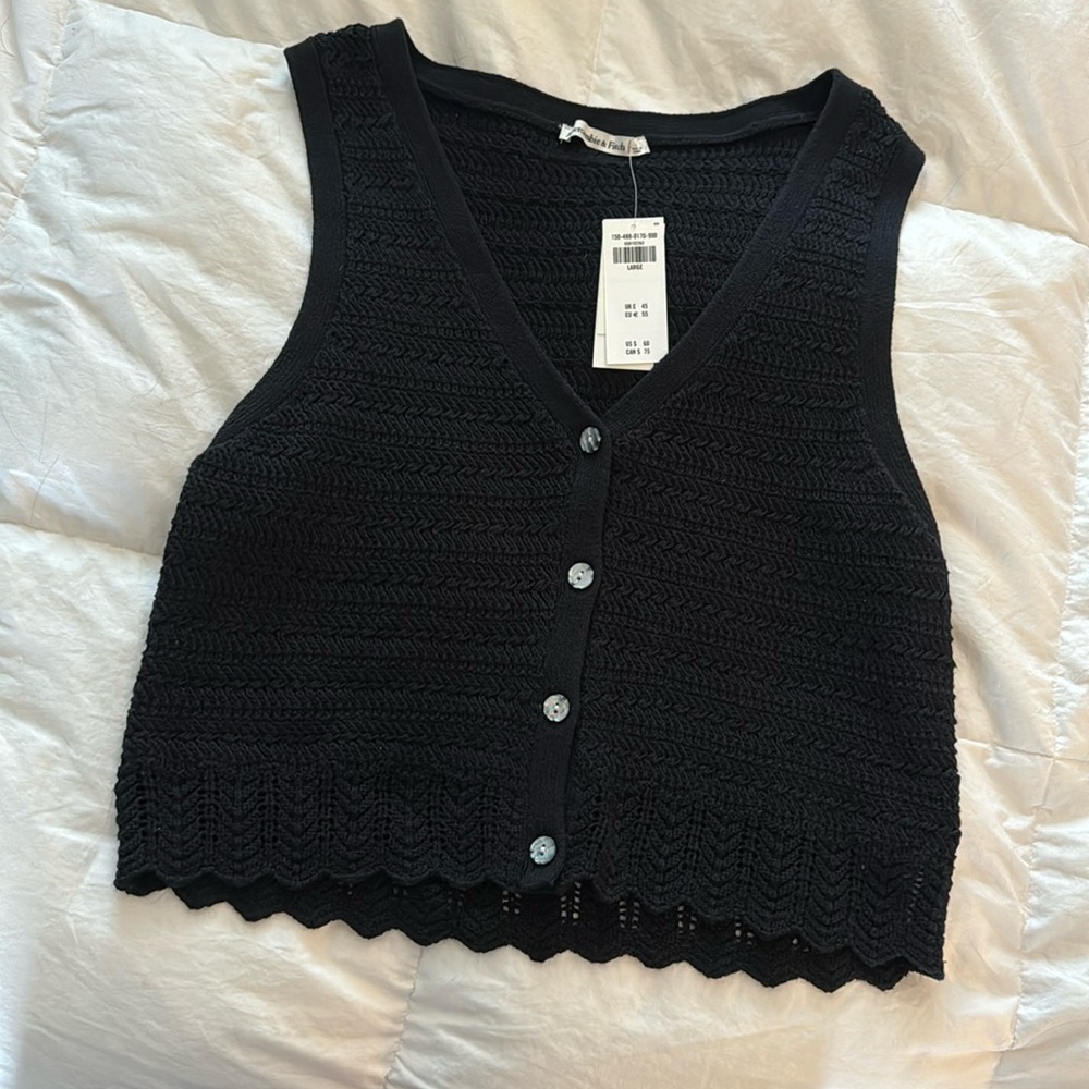 Abercrombie crochet-style sweater vest